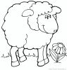 новогодняя раскраска овечка
